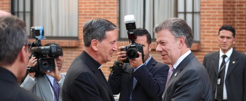 Presidente Santos pide a la iglesia seguir apoyando proceso de paz