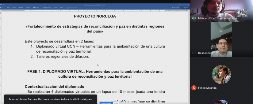 La CCN se prepara para dar inicio a sus actividades de formación virtual en cultura de paz territorial